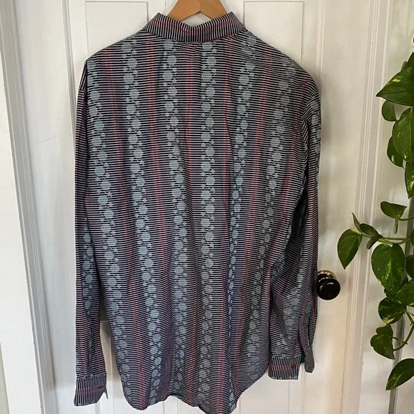 Robert Graham Black and Red Striped Dress Shirt - Picture 5 of 14